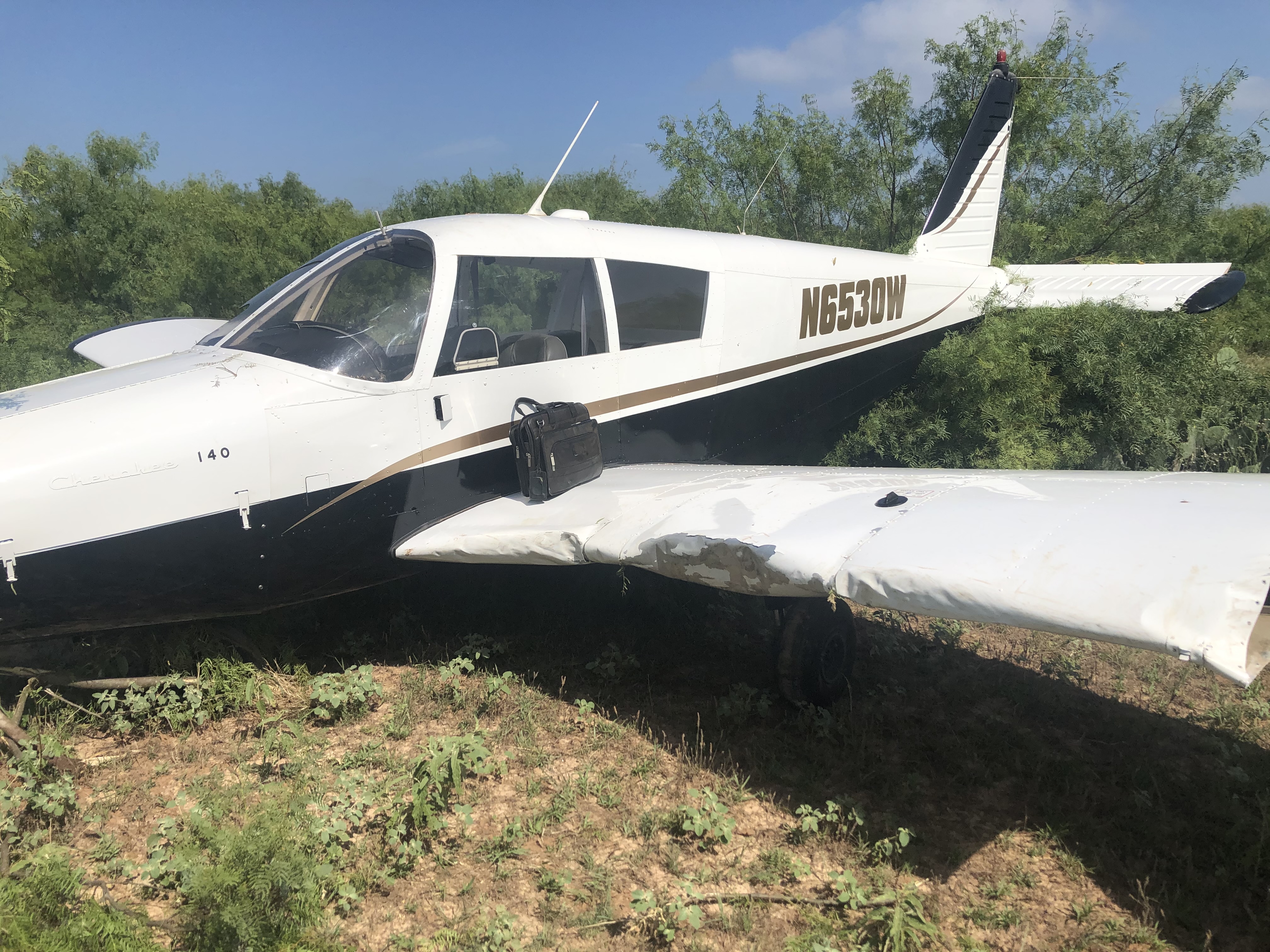 Damage was surprisingly limited considering the landing