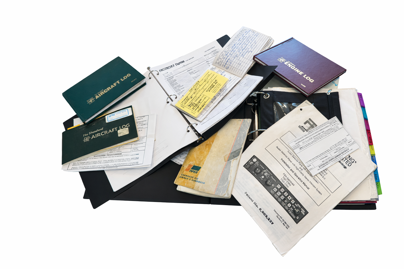 Paper aircraft logbooks